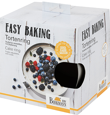 RBV BIRKMANN - Easy Baking, Tortenring Höhe 15cm, verstellbar