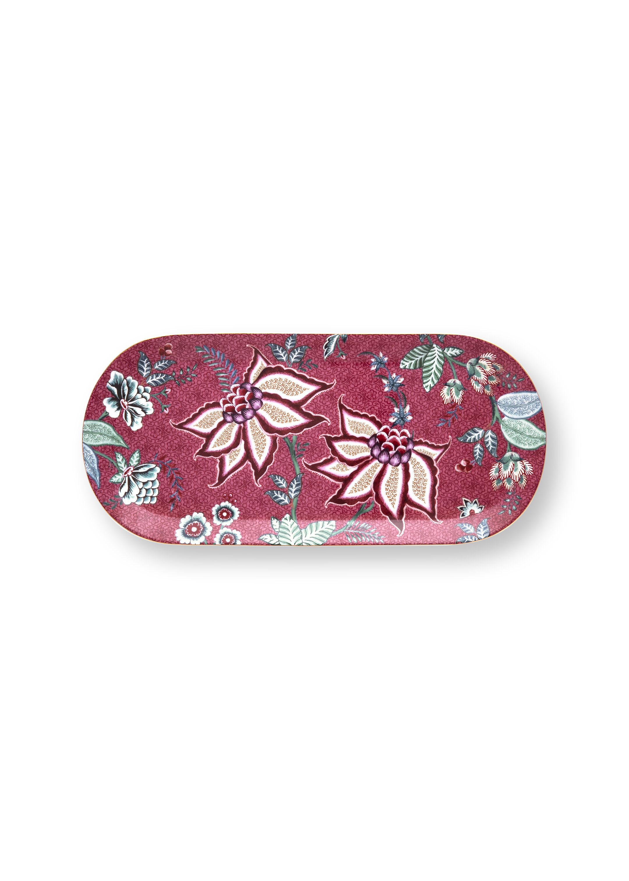 Flower Festival, dark pink tortenplatte, 33,3x15,5cm
