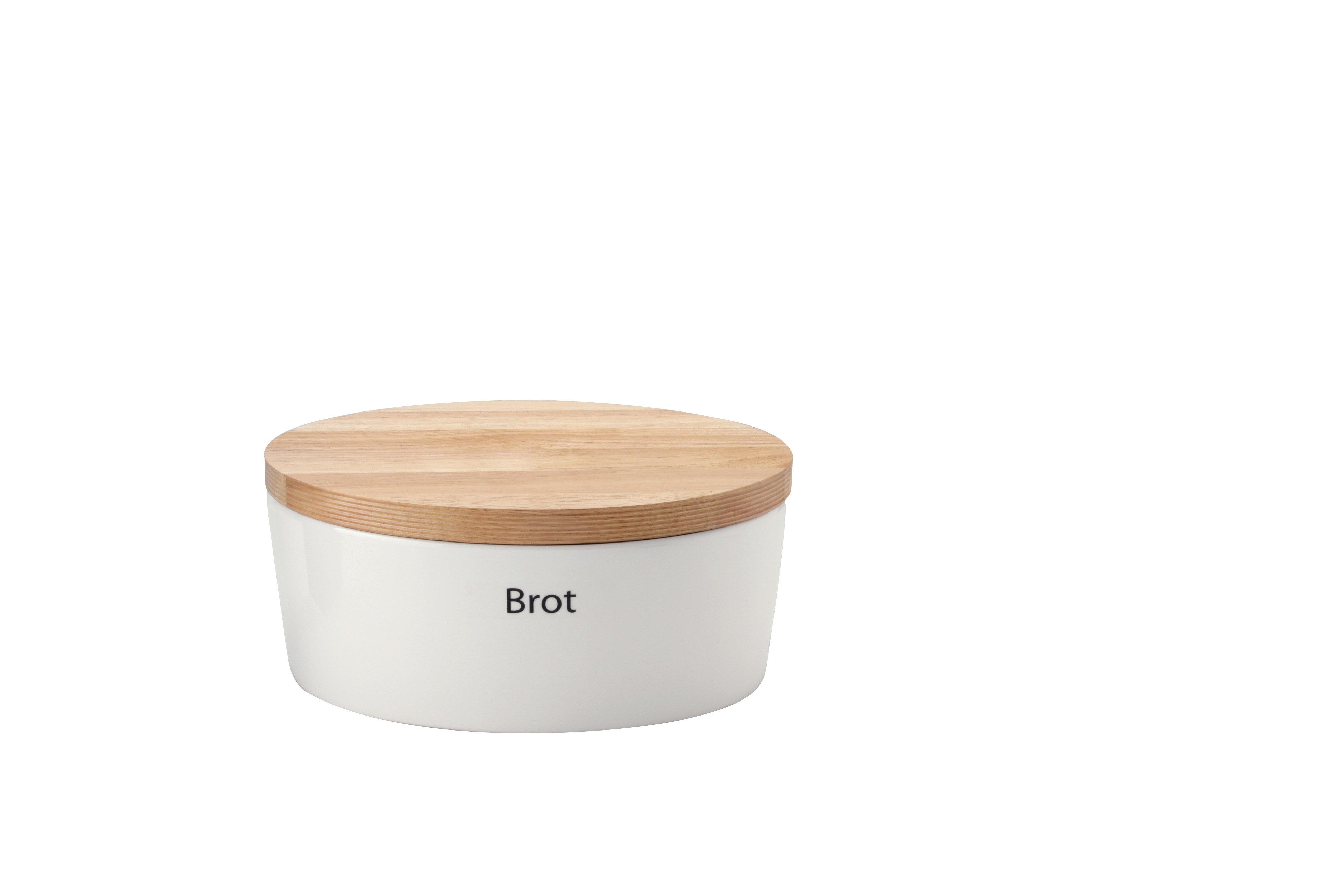 Brottopf Keramik oval mit Holzdeckel 30x23