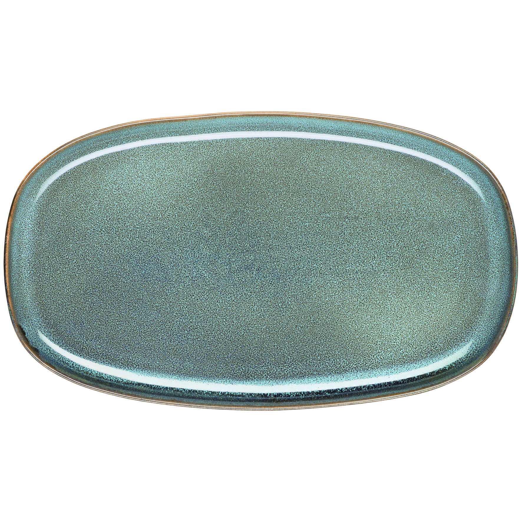 Platte oval, denim 31x18cm, Saisons